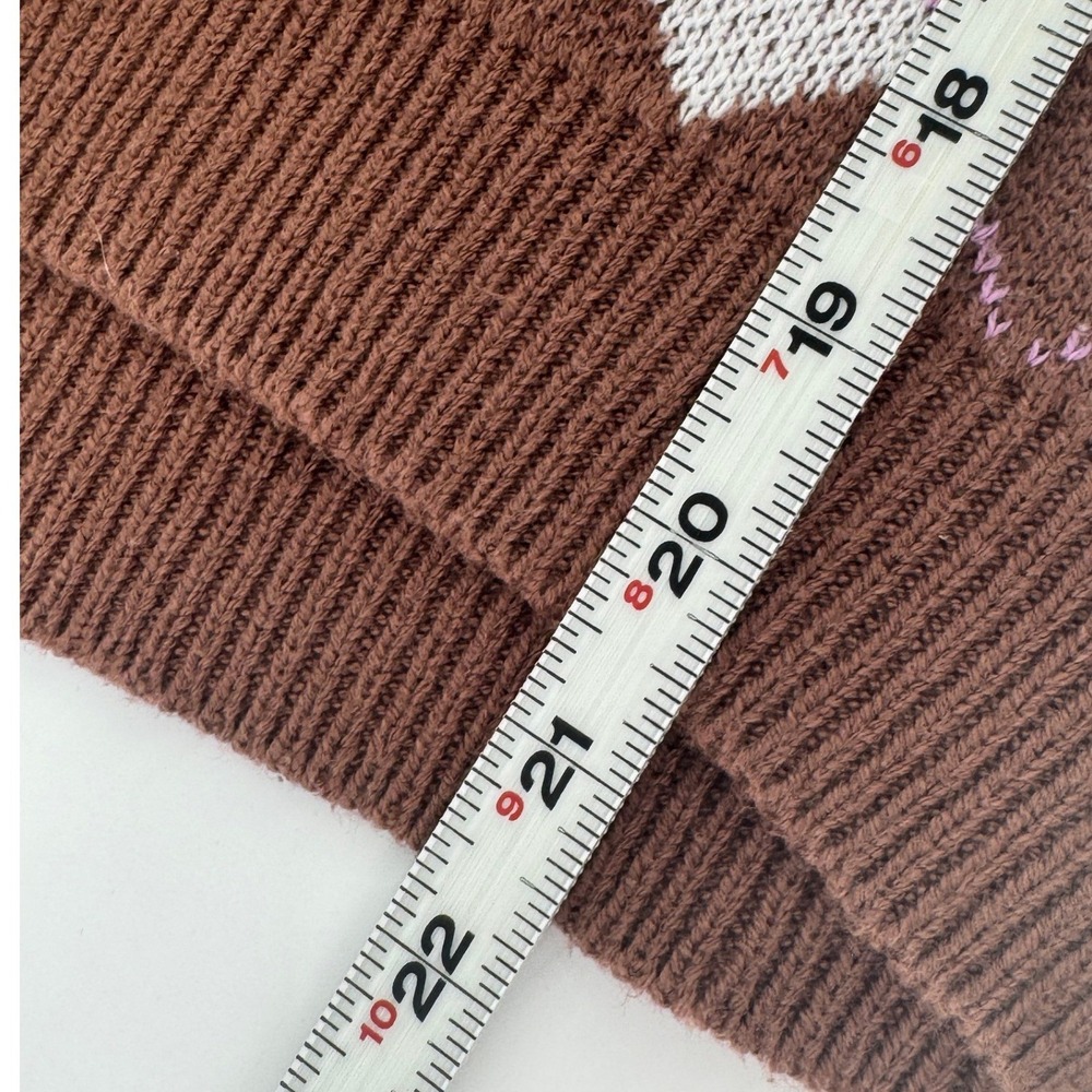 Abound Argyle Knit Sweater Vest S Brown White Pink Preppy Cottagecore Y2K - Picture 6 of 6